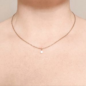 June Birthstone Rose Gold Necklace
